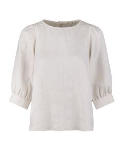 Carmen Beige Linen Blouse
