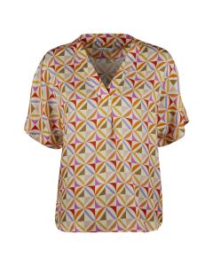 Emina Orange Patterned Blouse