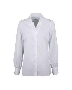 Feline White Ruffle Blouse
