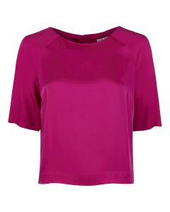 Emily Cerise Silk Blouse