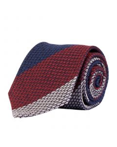 Bordeaux Striped Grenadine Tie