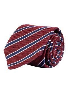 Bordeaux Melange Striped Tie