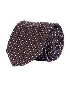 Brown Dotted Grenadine Tie