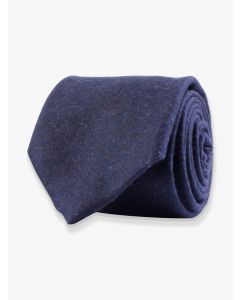 Navy Blue Plain Flannel Tie