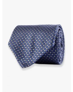Gray Patterned Silk Tie