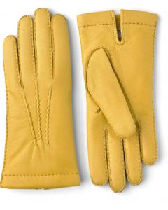 Natural Yellow Cashmere Moose Leather Gloves