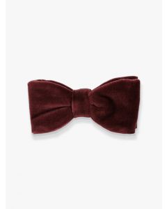 Burgundy Velvet Bow Tie