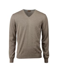 Brown Merino Sweater V-Neck