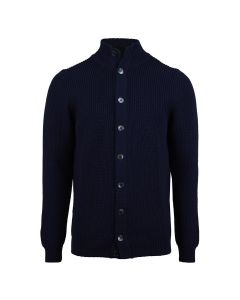 Blue Knitted Merino Cardigan