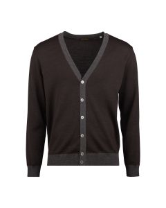 Brown Merino Wool Cardigan