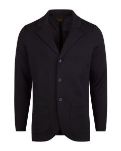 Navy Knitted Blazer