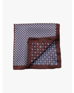 Brown 4-part Silk Handkerchief