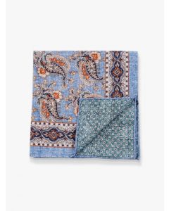 Blue Patterned Handkerchief