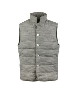 Green Quilted Linen Vest