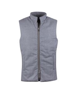 Gray Wool Flannel Vest