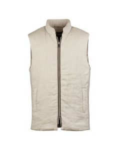 Beige Knitted Linen Vest