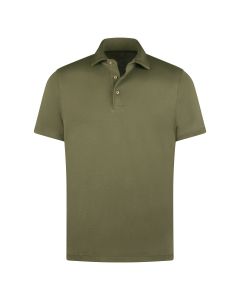 Dark Green Casual Polo Shirt