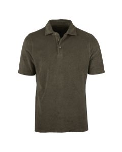 Dark Green Terry Polo Shirt