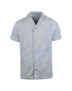 Light Blue Floral Terry Shirt