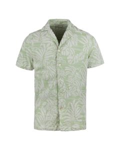 Light Green Floral Terry Shirt