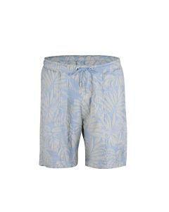 Light Blue Floral Terry Shorts