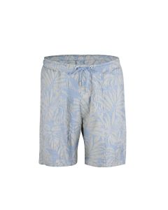 Light Blue Floral Terry Shorts