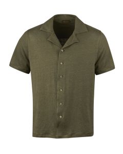 Green Linen Resort Shirt