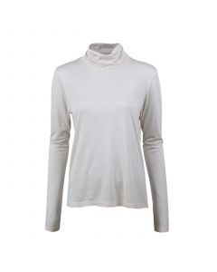 Brielle Off White Jersey Turtleneck