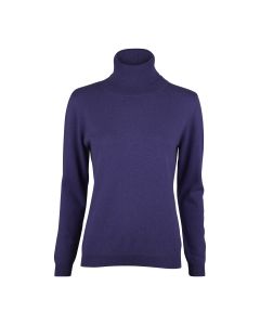 Susanna Purple Cashmere Roll Neck