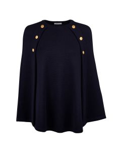 Mary Navy Merino Cape
