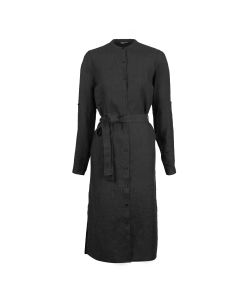 Anette Black Linen Dress