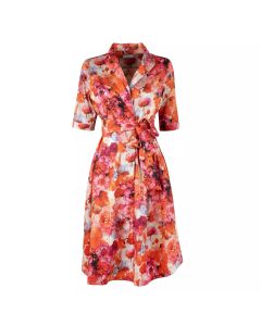 Sofia Orange Floral Dress