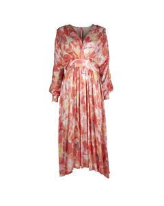Edvina Orange Patterned Dress