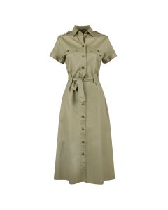 Elena Green Beige Cargo Dress
