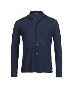 Blue Long-sleeved Polo Shirt