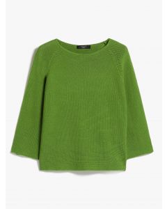 Green Loose Fit Crew Top
