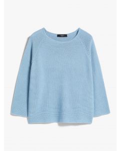 Light Blue Loose Fit Crew Top