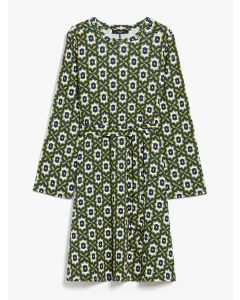 Green Patterned Jersey Dress