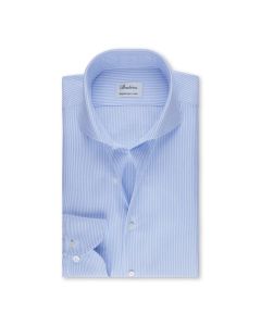 Light Blue Striped Structured Shirt