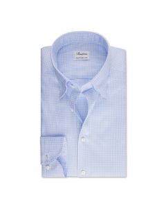 Blue Checked Button-Under Shirt