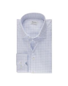 White Checkered Twill Shirt