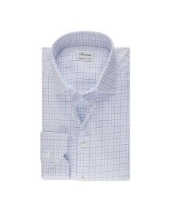 White Checkered Twill Shirt