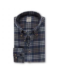 Blue Checked Flannel Shirt