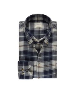 Blå skotskrutig flanellskjorta med button down krage. Utforska utbudet online idag.