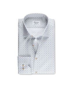 White Shirt Printed Pattern - Extra Long Sleeve
