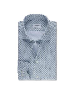 Green Geometric Patterned Shirt