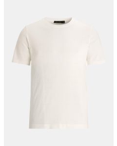 White Fine Knit Slim T-shirt