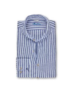 Blue Striped Linen Shirt