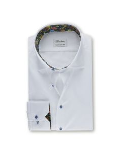 White Shirt Floral Contrast