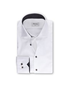 White Contrast Stretch Shirt